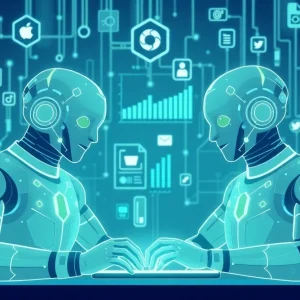 Illustration of AI agents revolutionizing social media marketing