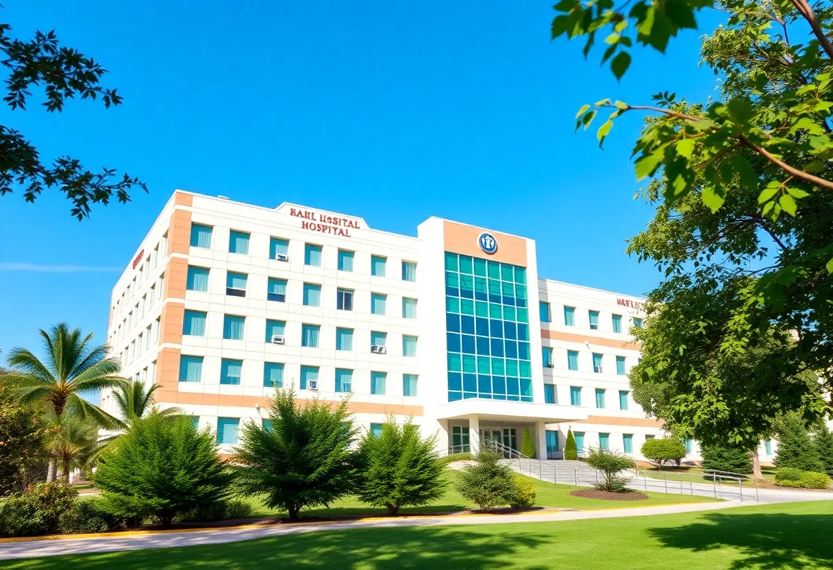 A modern hospital building symbolizing healthcare improvement