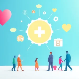 Healthcare professionals collaborating in a hospital setting
