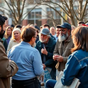 Davenport city officials in a meeting to discuss homelessness strategies