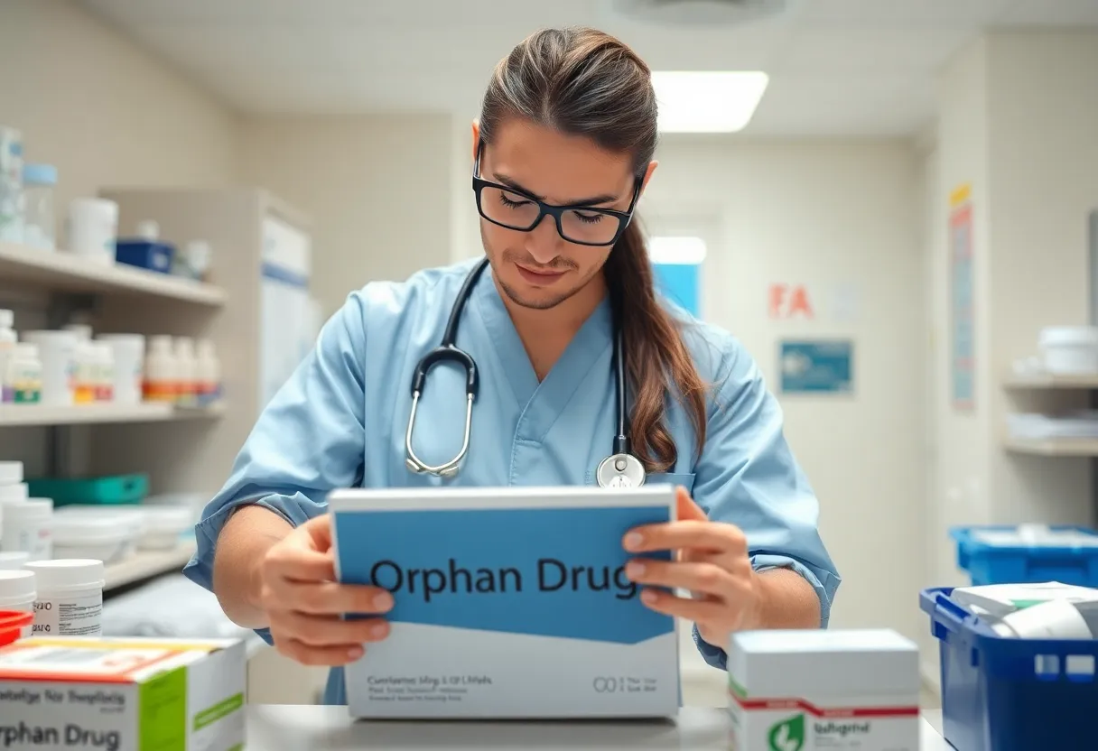 Symbol depicting the fast delivery process of orphan drugs.
