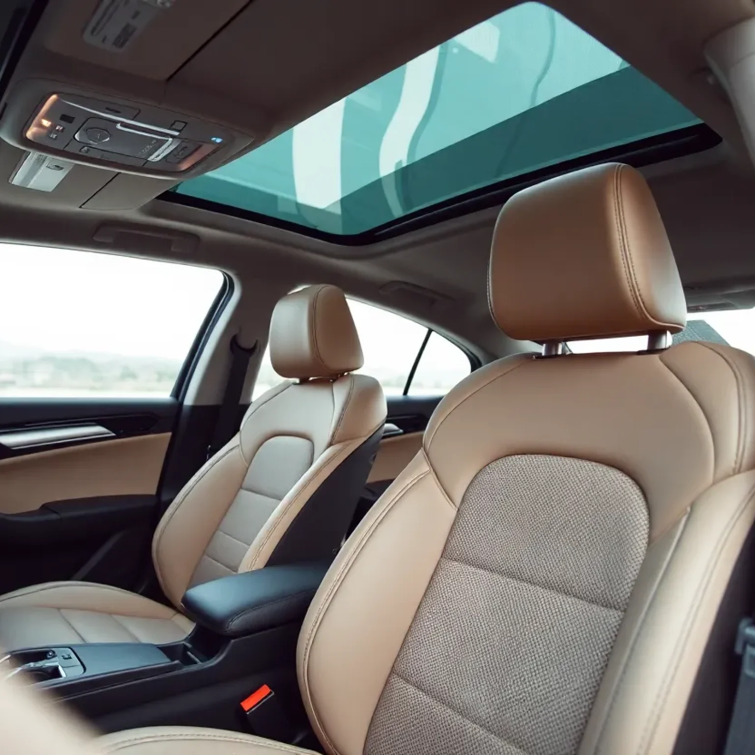 Innovative automotive interior featuring climate-controlled seats.