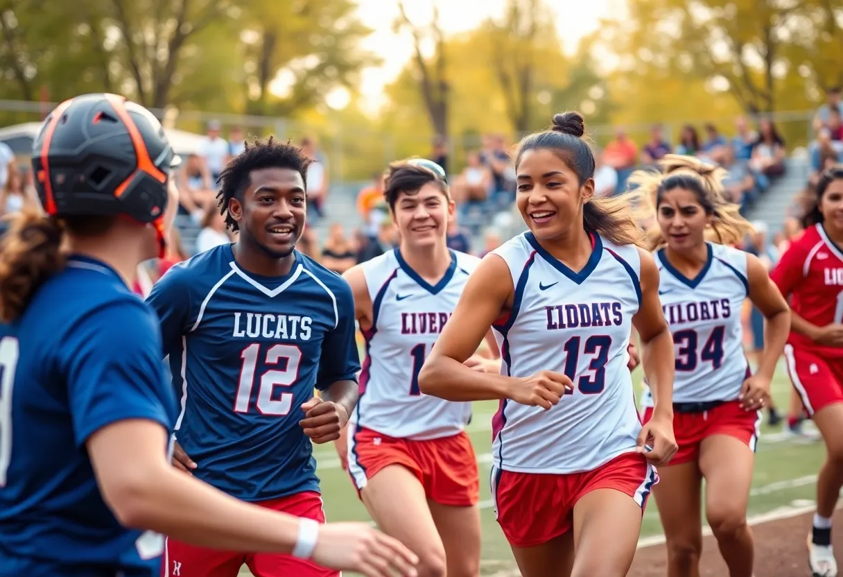 Athletes from Hope College competing in a sports event