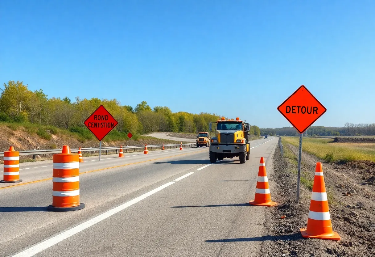Construction on I-75 in Oakland County