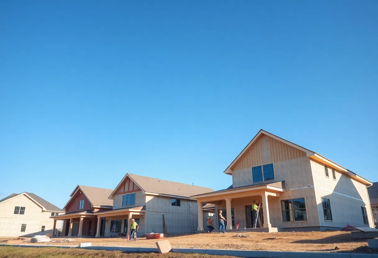 Construction site featuring energy-efficient homes in Michigan