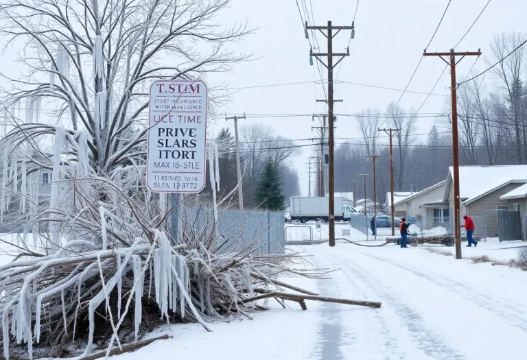 Cleared roads in Northern Michigan post ice storm