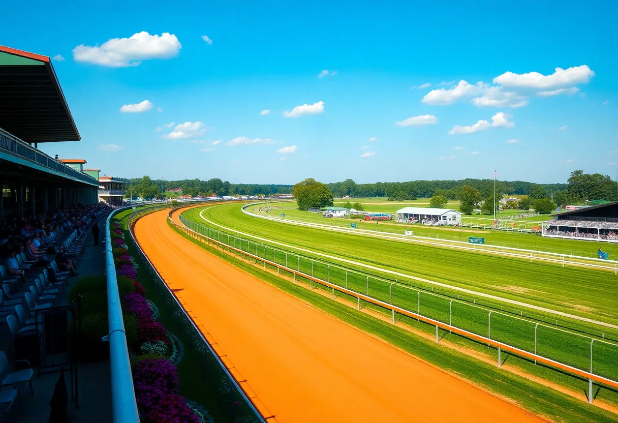 Northville Downs horse racing track in Michigan