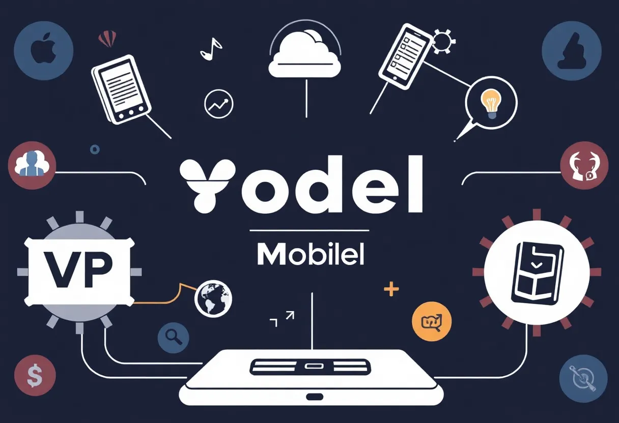 Graphic showing NP Digital's acquisition of Yodel Mobile, highlighting mobile marketing innovations.