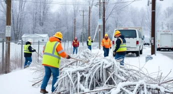 Power Restoration Progress in Presque Isle Following Ice Storm