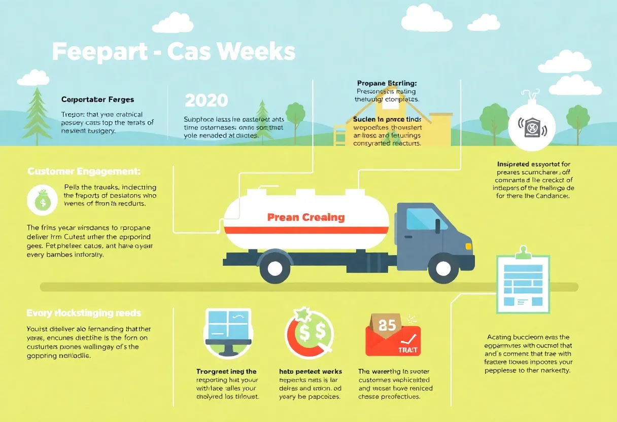 Infographic illustrating the evolution of propane delivery industry trends and marketing strategies.