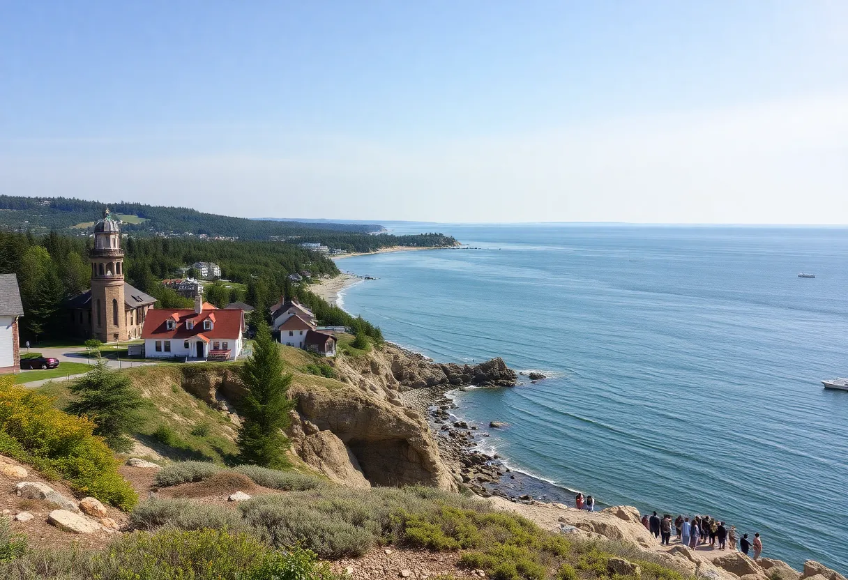 Scenic view of Traverse City, Michigan, featuring Sleeping Bear Dunes