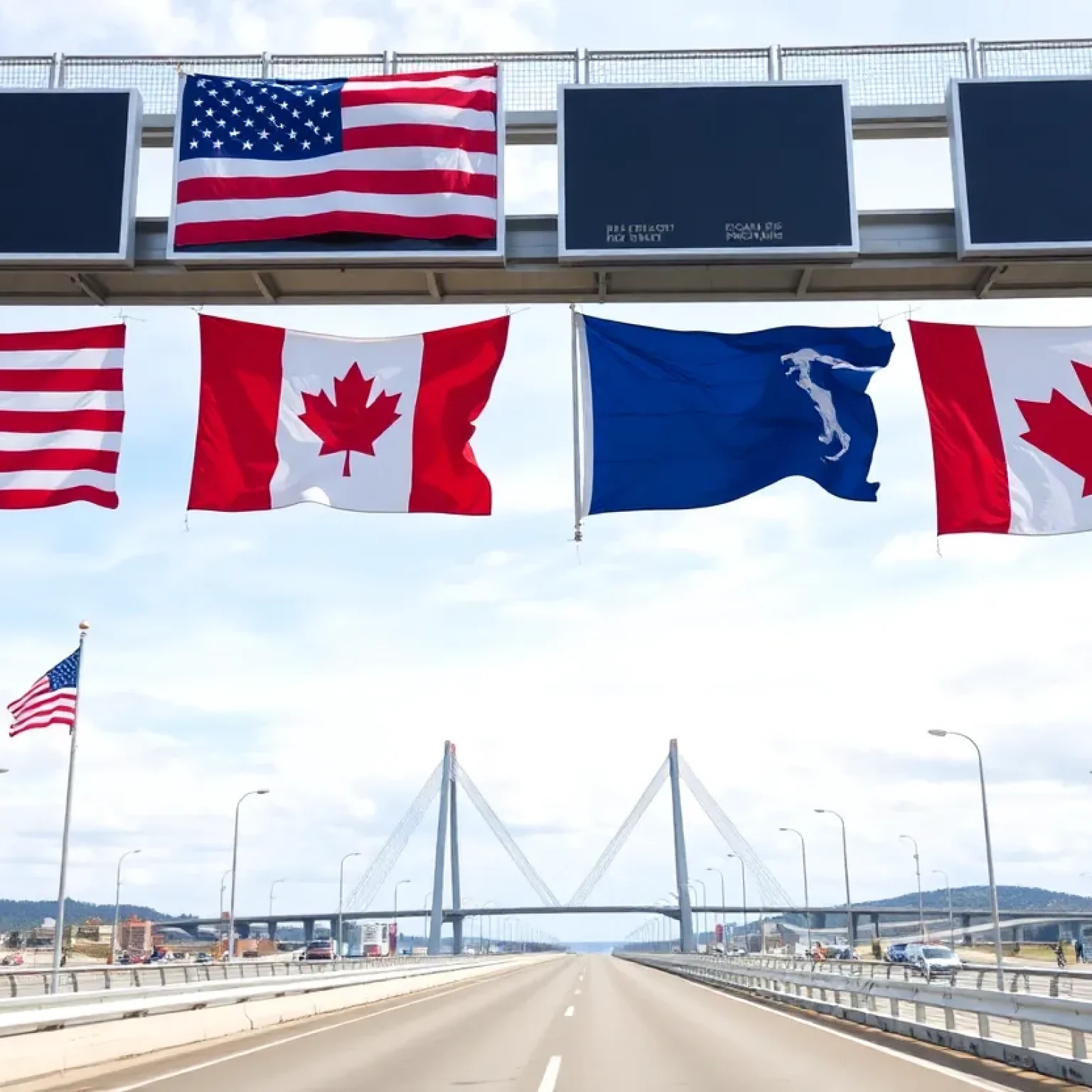 Trade symbols at the U.S.-Canada border