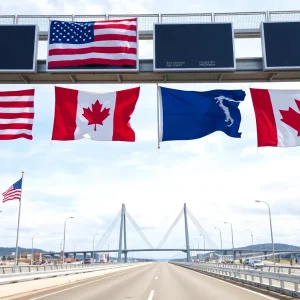 Trade symbols at the U.S.-Canada border