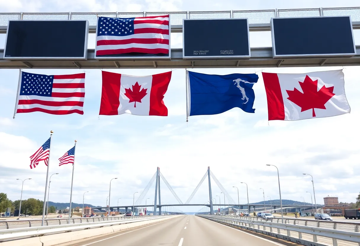 Trade symbols at the U.S.-Canada border
